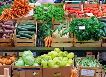 Farmers market vegetables
