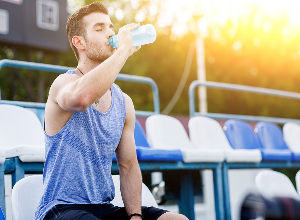 Man drinking water