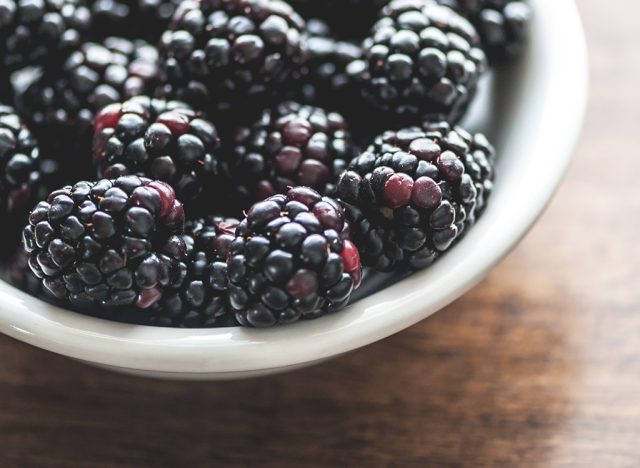 Sugary fruits ranked Blackberries