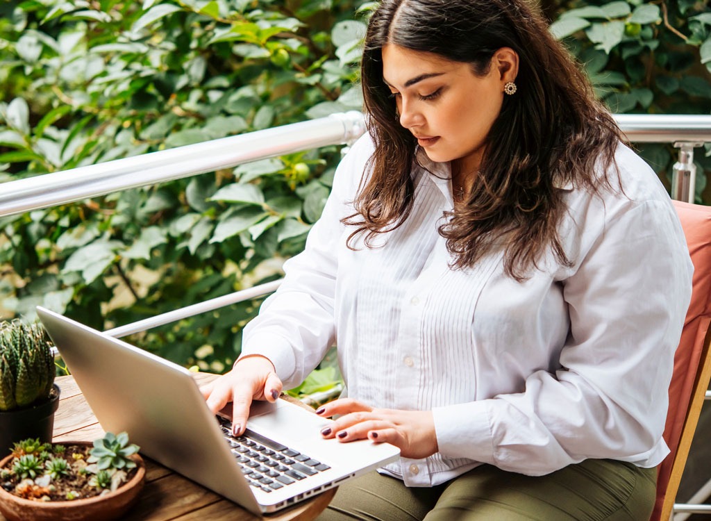 Woman on computer