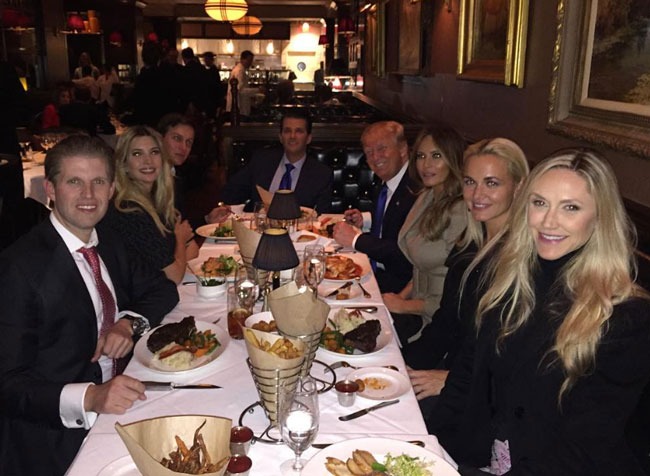 Donald trump family dinner