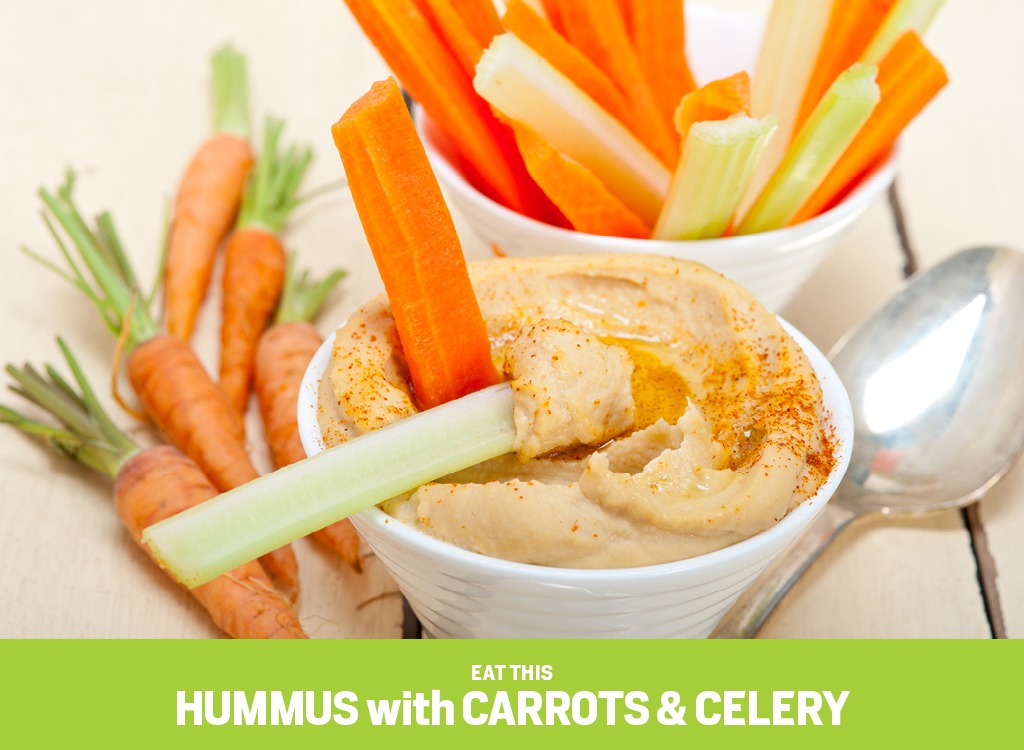 biggest loser snacks hummus with carrots and celery