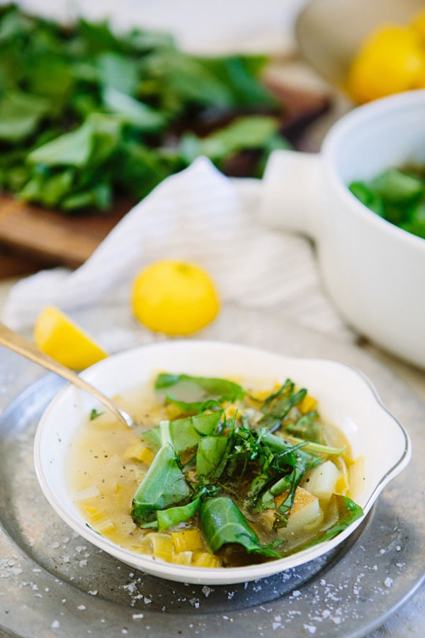 Sorrel and Potato Leek Soup