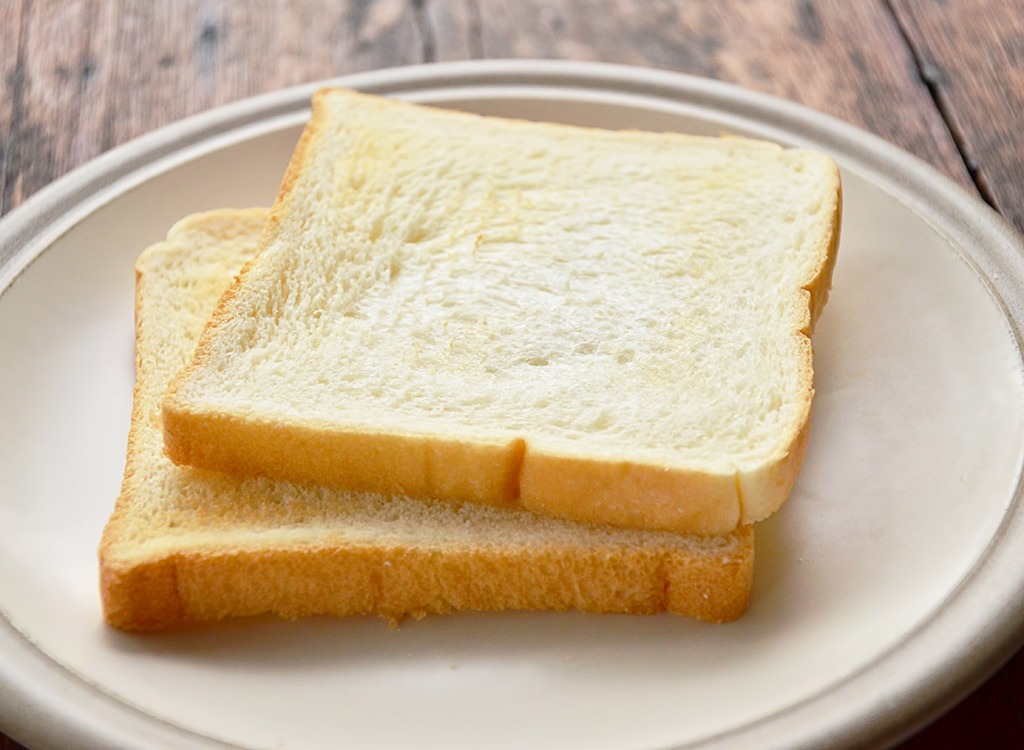 white bread plate