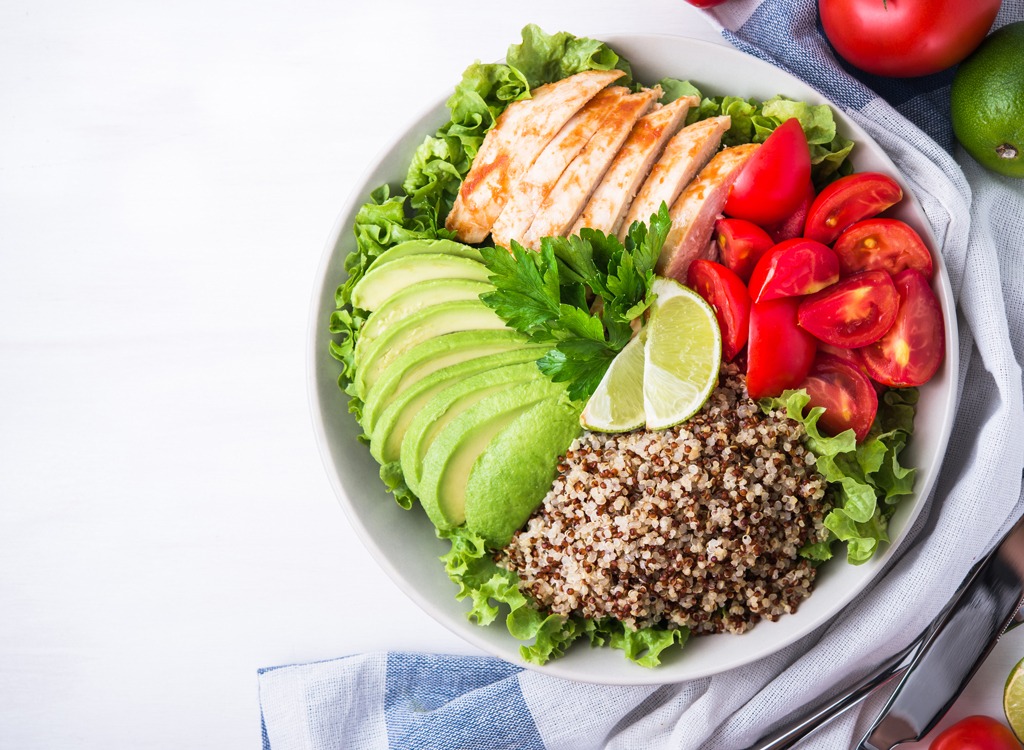 Avocado chicken quinoa salad