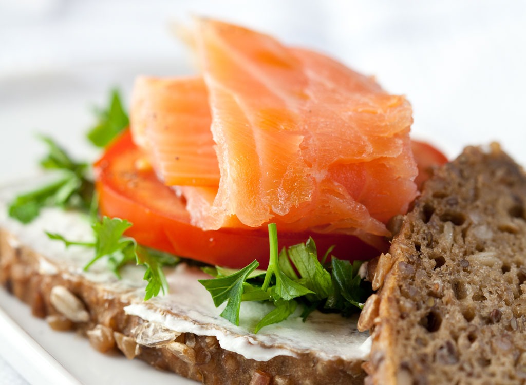 salmon breakfast sandwich