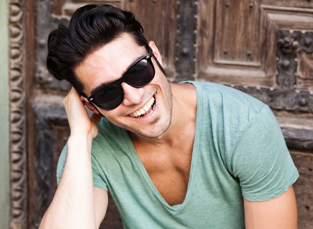 Smiling man in sunglasses