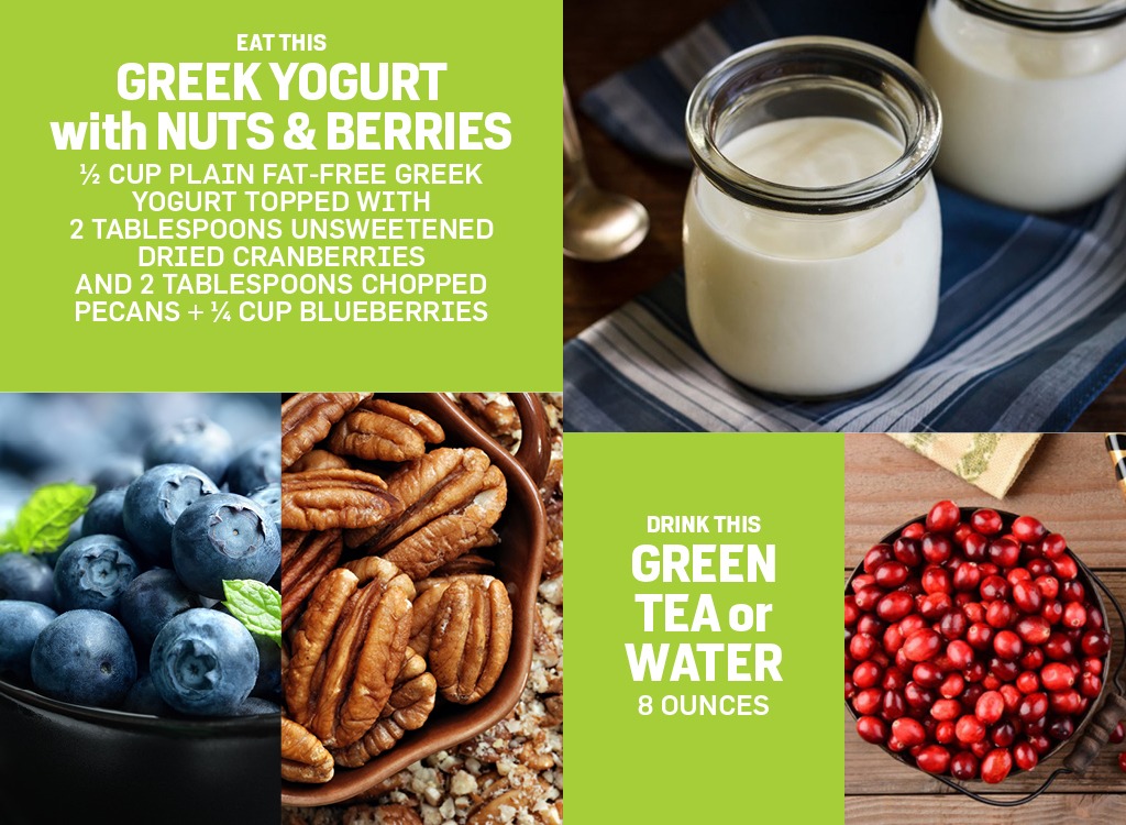 biggest loser snacks yogurt with nuts and berries