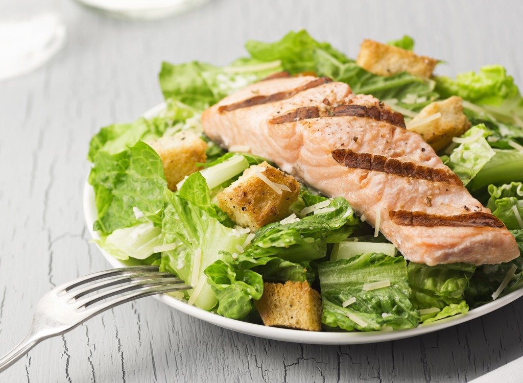 salmon ceasar salad