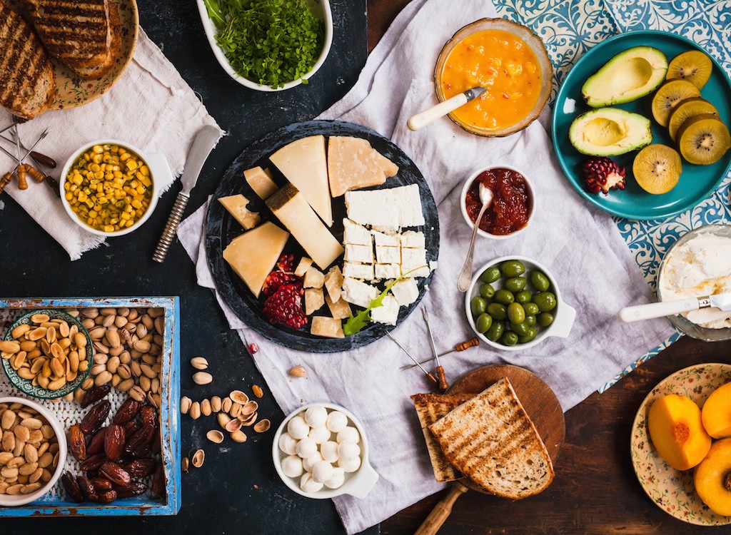 Cheese platter olives nuts