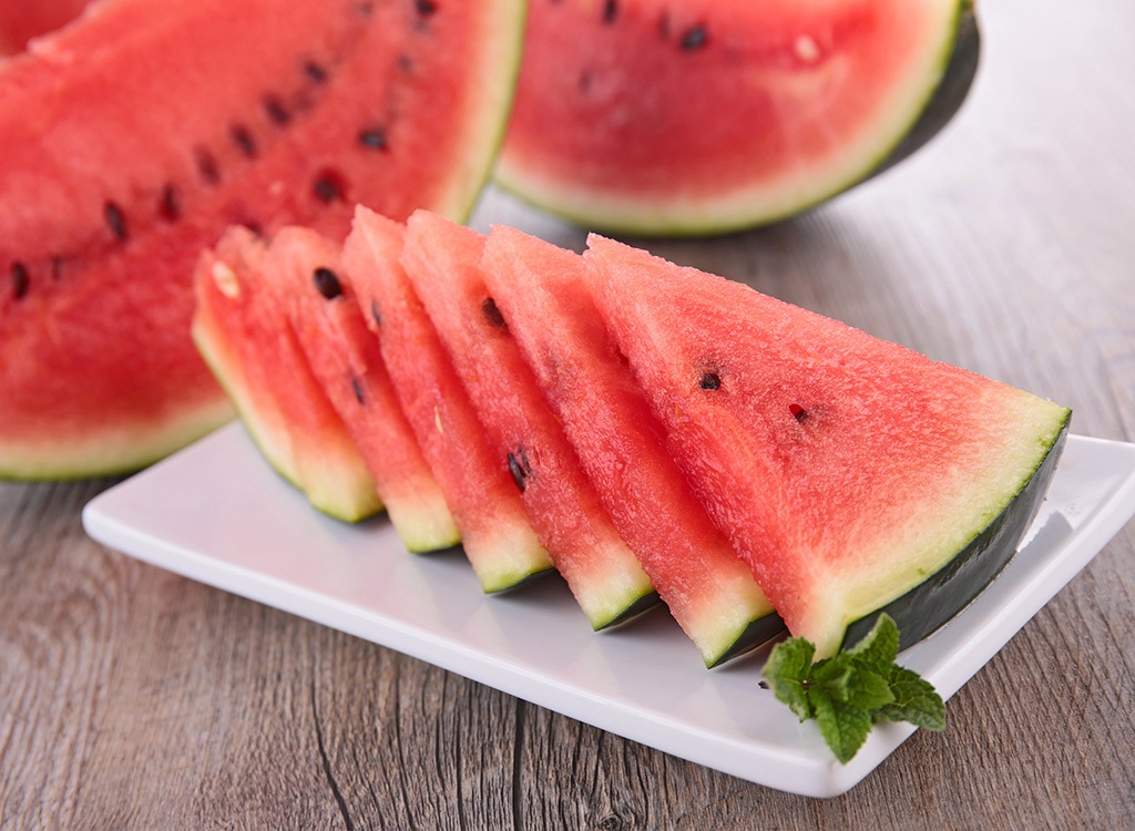 watermelon slices on white plate