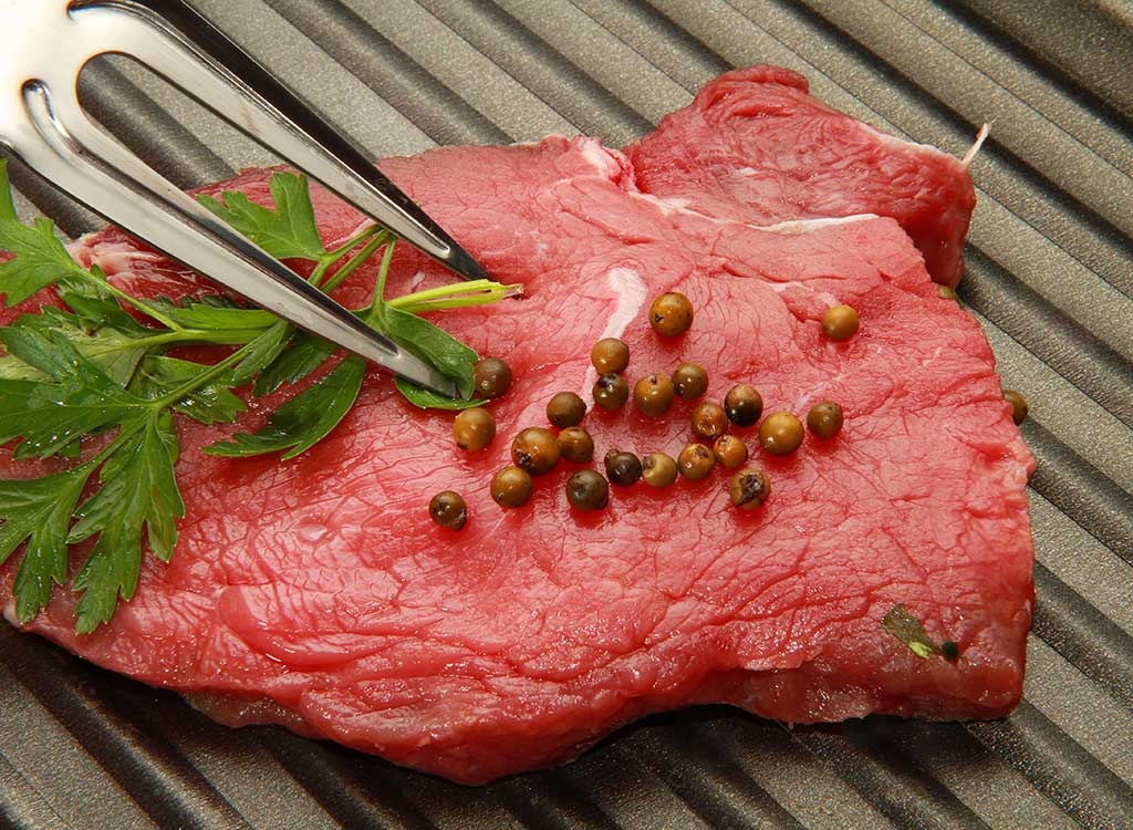 Raw steak