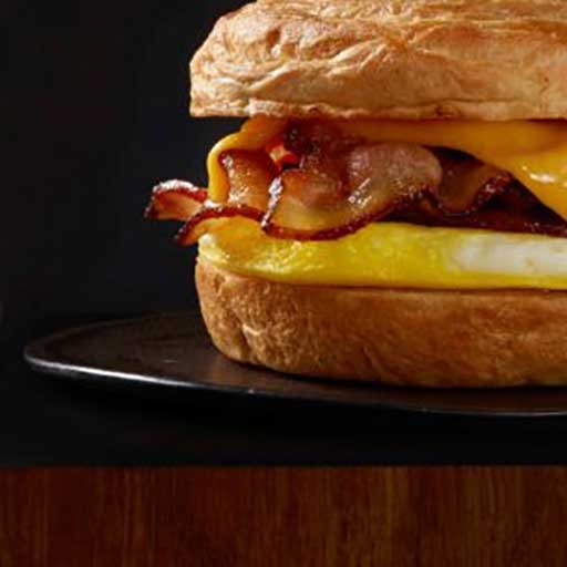 Double-Smoked Bacon, Cheddar & Egg Sandwich.