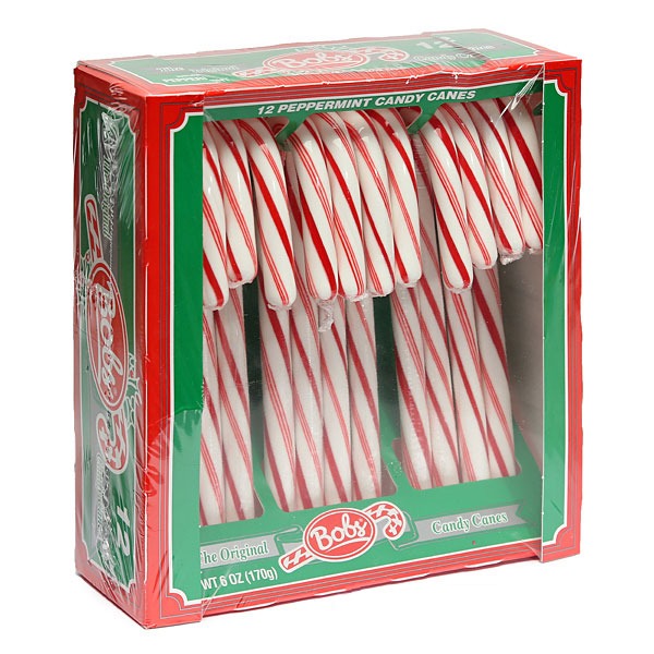 BOBS RED AND WHITE PEPPERMINT CANDY CANES