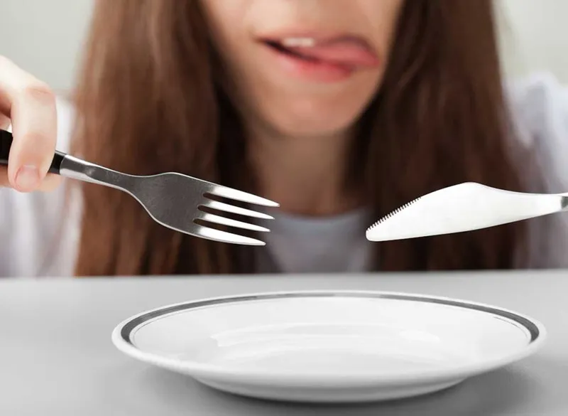 Hungry woman