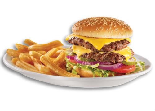 dennys double cheeseburger