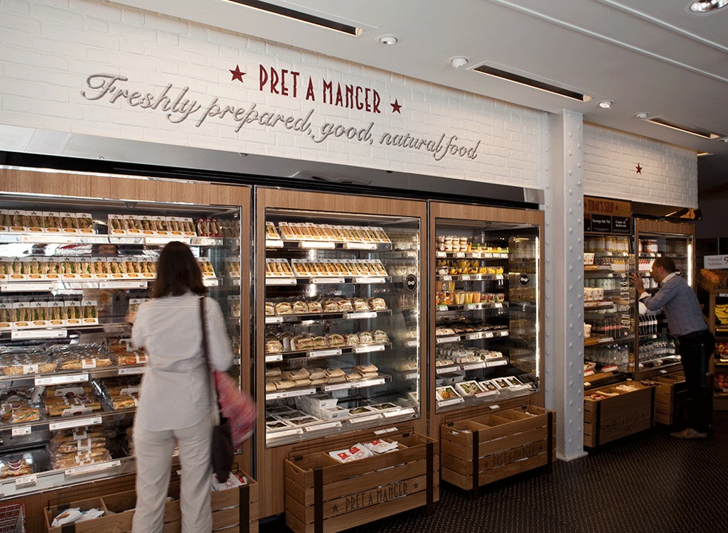 interior of pret a manger