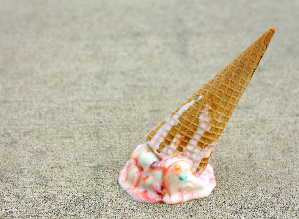 ice cream melt drop