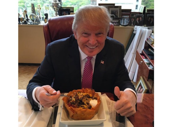 Donald trump taco bowl