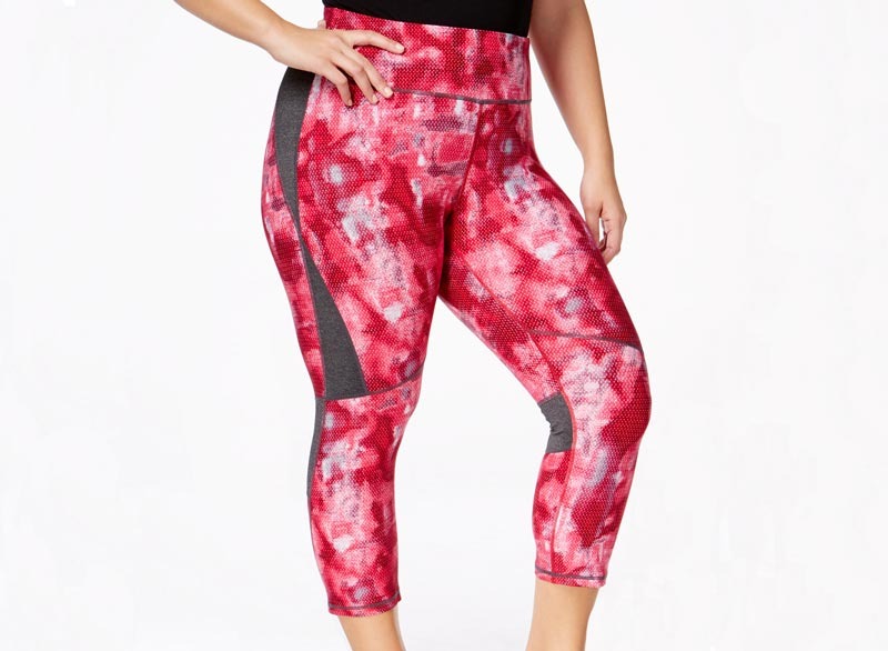 calvin klein performance printed compression capri leggings