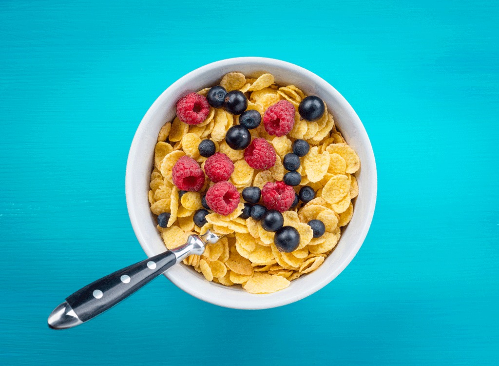 Cereal with berries and blackcurrants