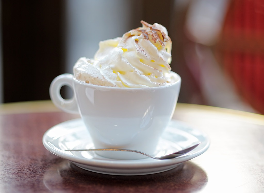 coffee with whipped cream