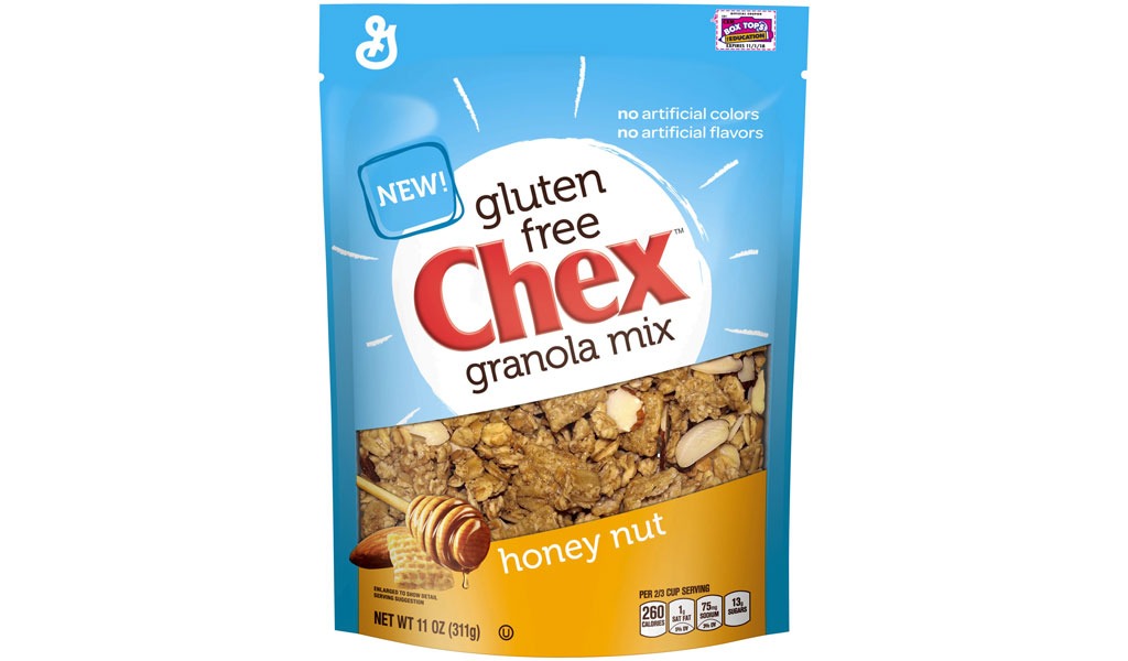 gluten free chex granola mix: honey nut