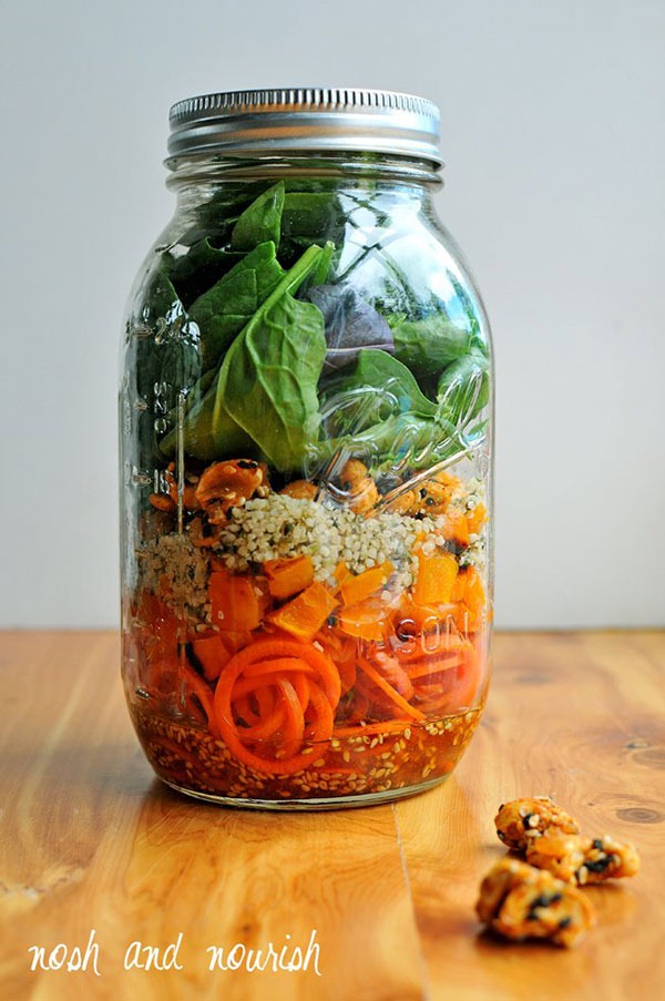 mason jar salads carrot noodle