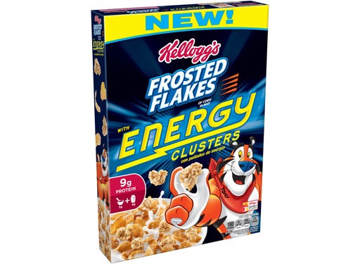 kellogg's frosted flakes with energy clusters