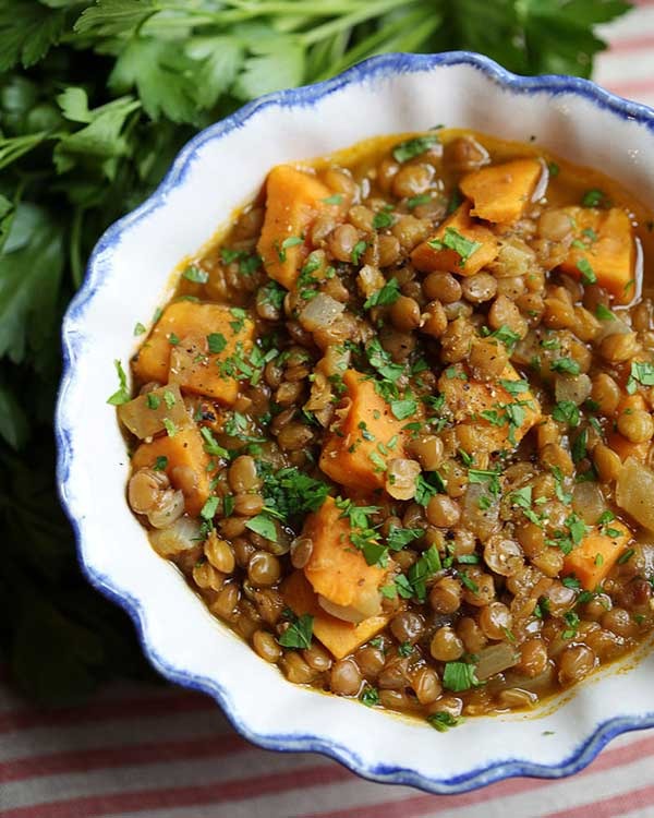 lentil and sweet potato stew