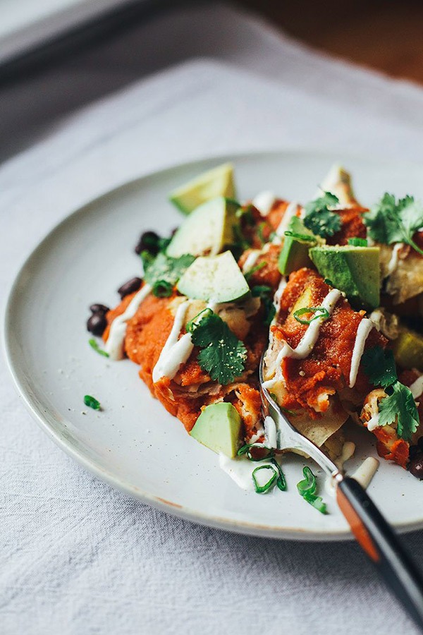 sweet potato enchiladas