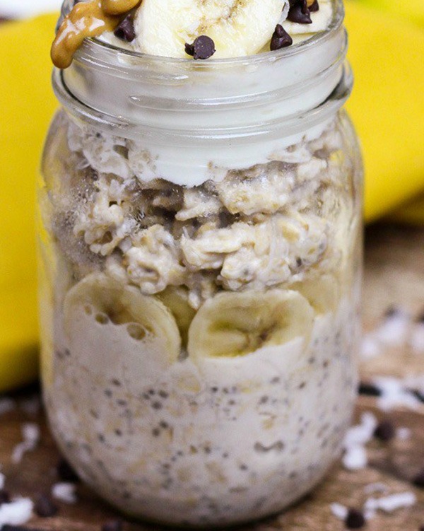 peanut butter chunky monkey overnight oats