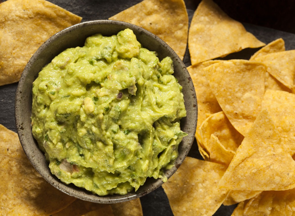 Guacamole and tortilla chips