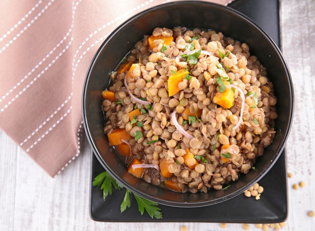 Lentils in bowl