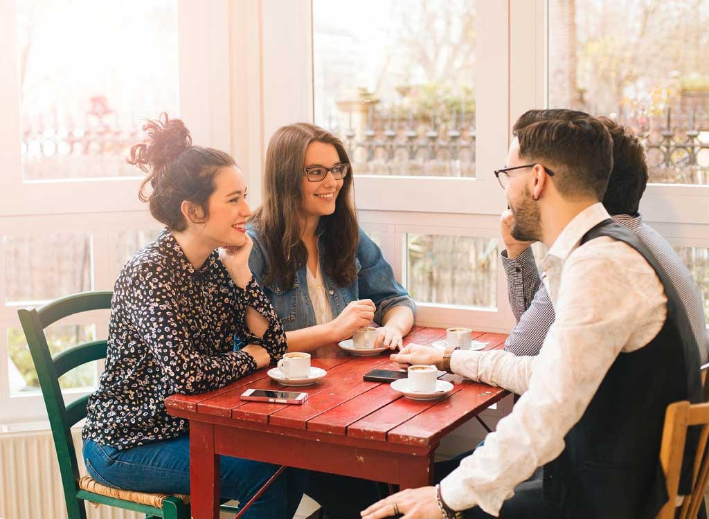 friends sitting at table