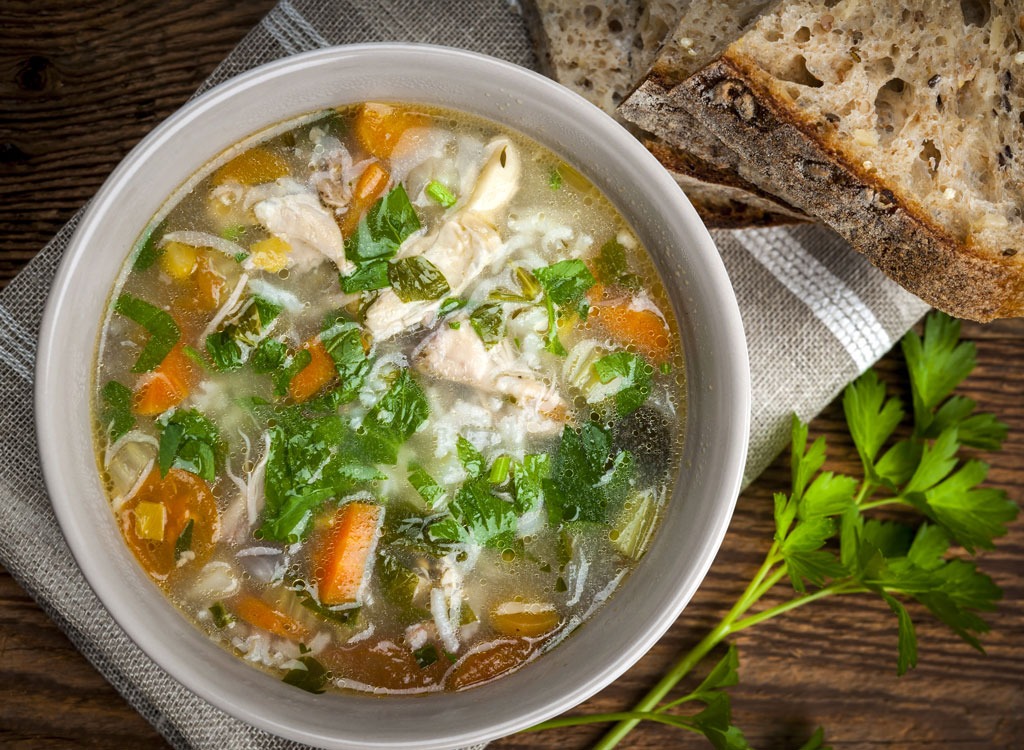 spinach, turkey & wild rice soup