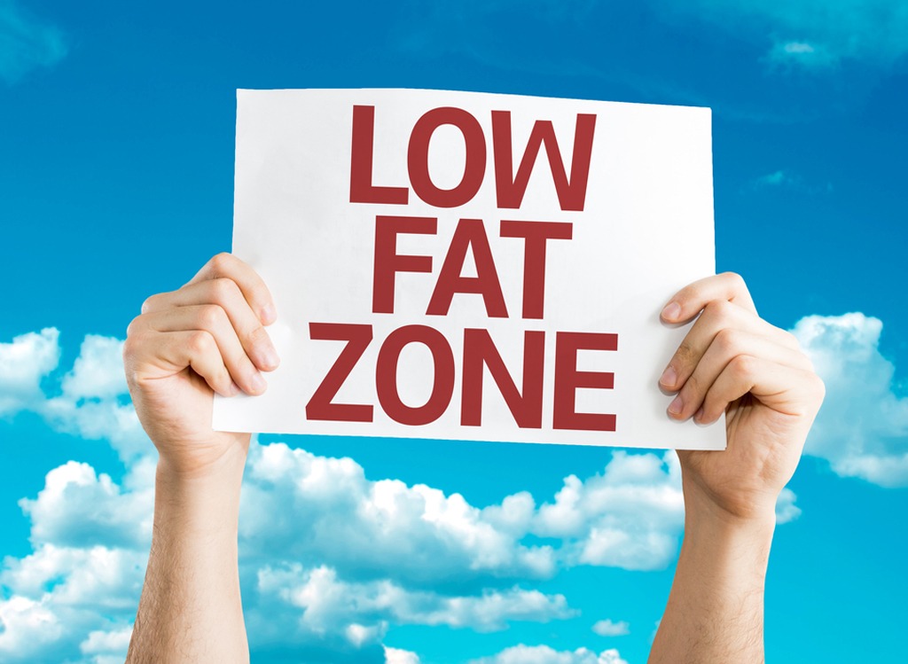 low fat zone sign