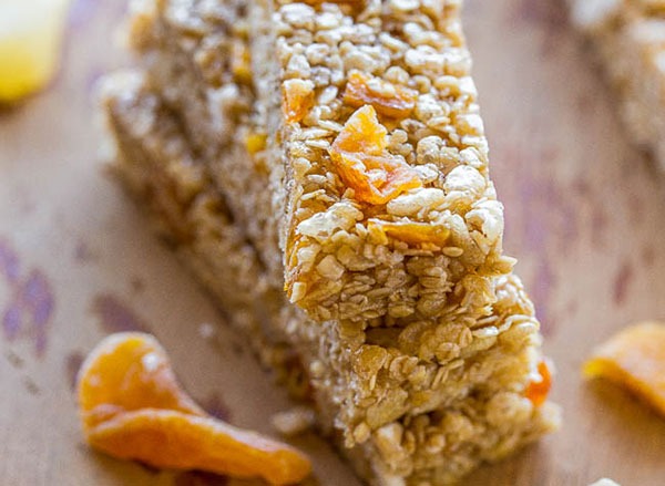 no-bake tropical granola bars