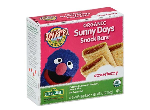earth's best organic sunny days strawberry snack bars
