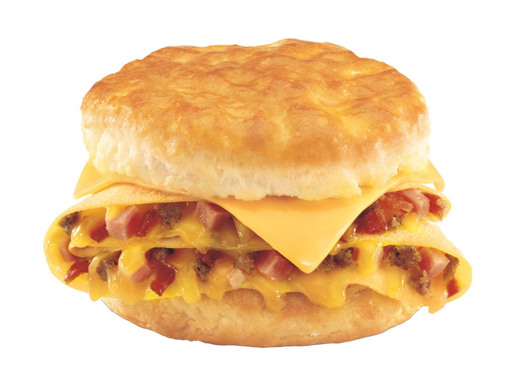hardees loaded omelet biscuit