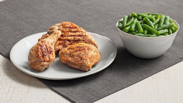 kfc grilled chicken and green beans