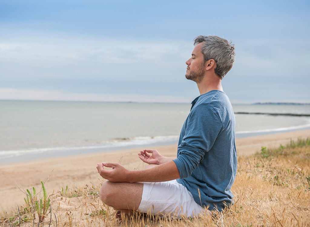 weight loss tips from experts - man meditating