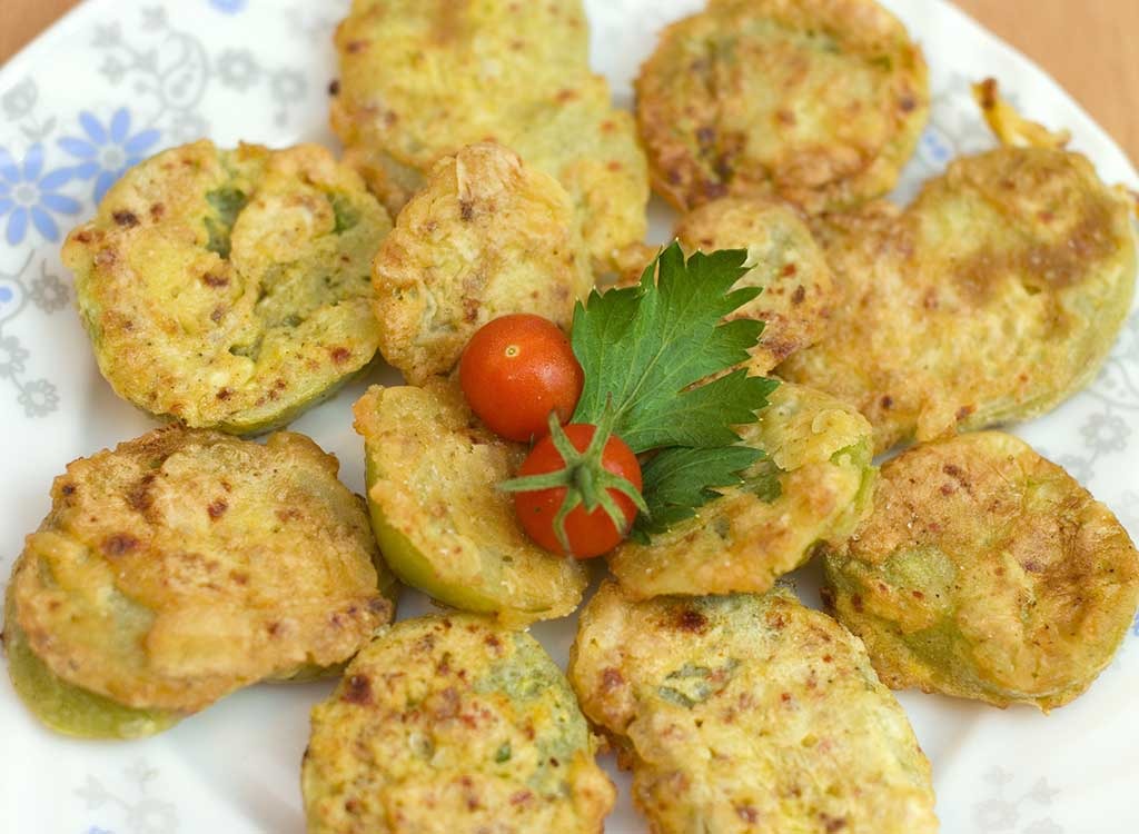 plate of fried green tomatoes