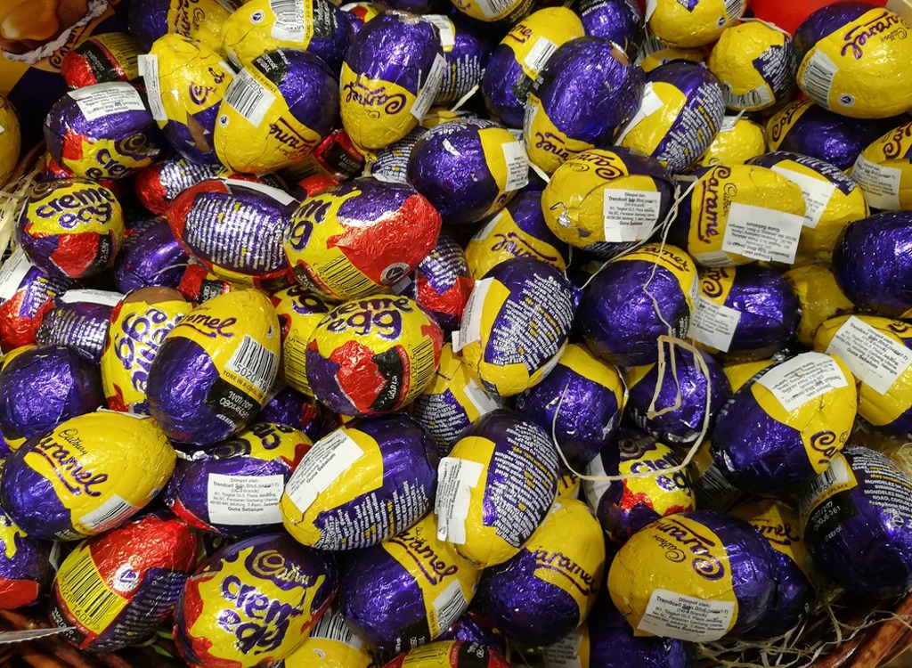 pile of cadbury creme eggs