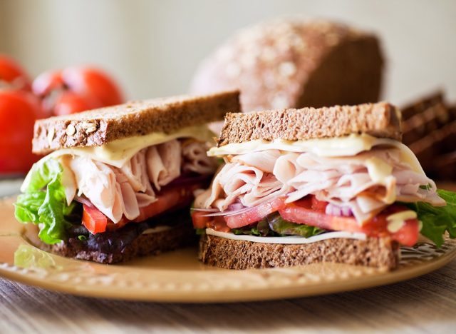 Turkey deli-style sandwich