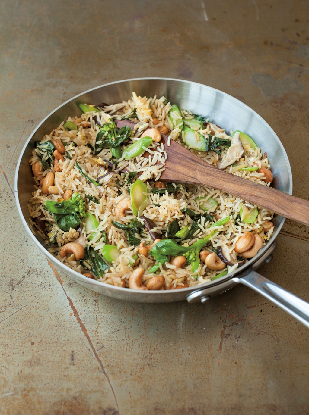 Fried Rice with Chinese <br> Broccoli and Shiitakes