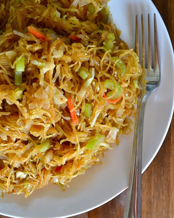 spaghetti squash chow mein