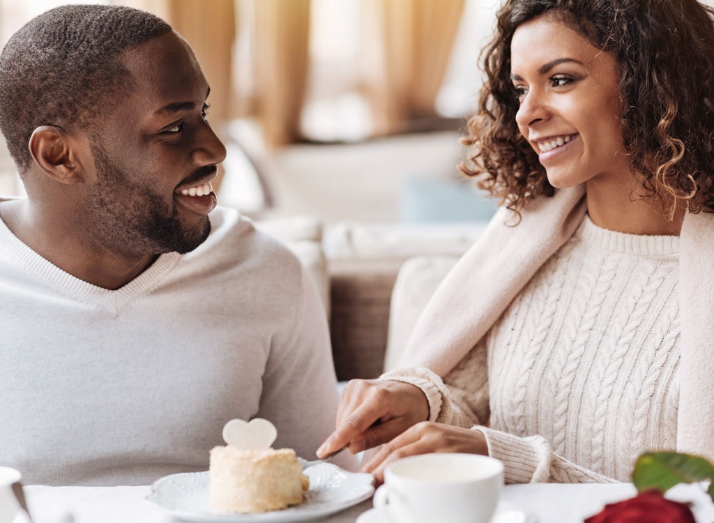 Couple eating