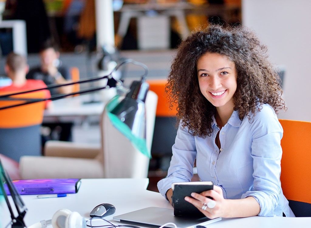 woman at desk office