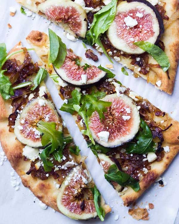fig and caramelized onion flatbread